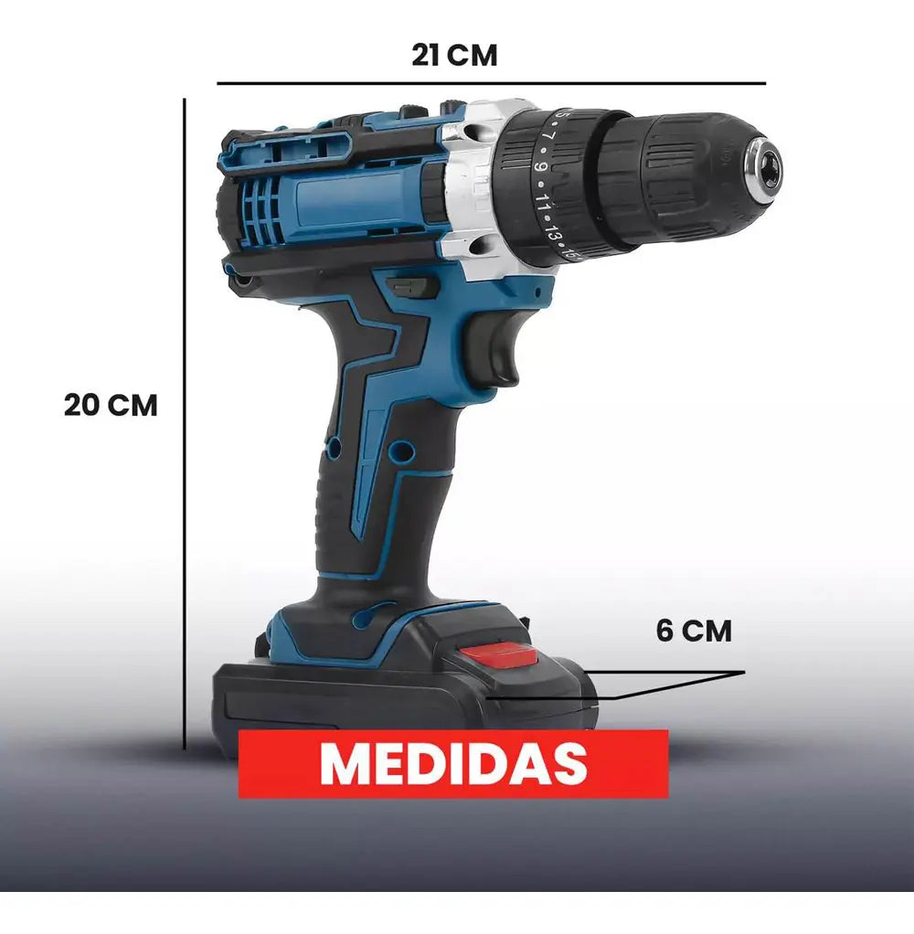 TALADRO ATORNILLADOR + KIT PROFESIONAL COMPLETO