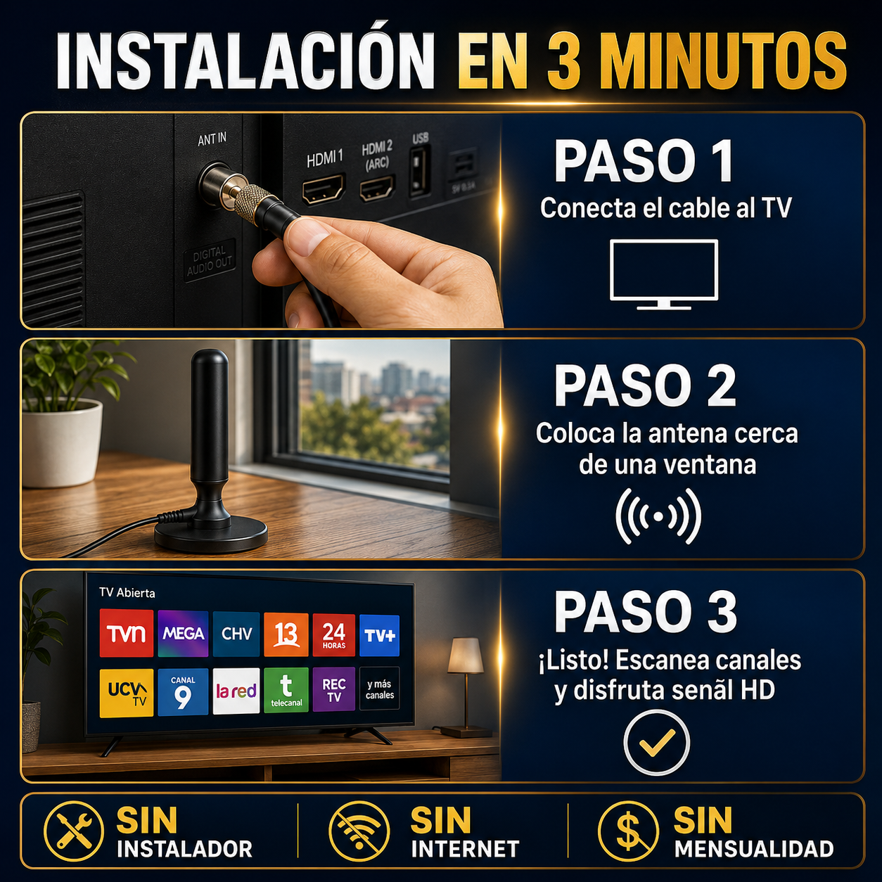 Pack Dúo SeñalMax HD™ – 2 Antenas Digitales