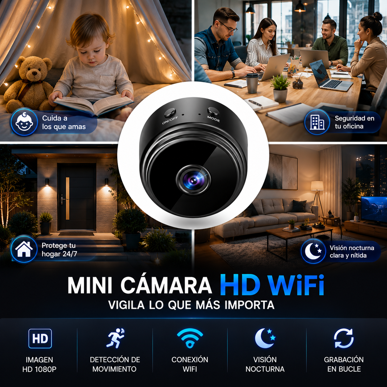 Vigila tu hogar estés donde estés!! Mini Camara Espía
