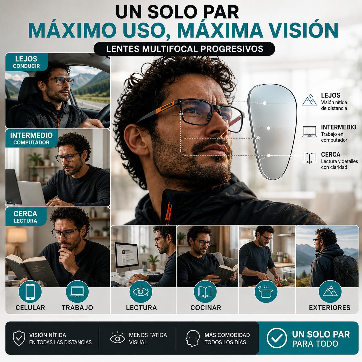Gafas Multifocales/El Último Par de Lentes que Vas a Necesitar