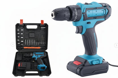TALADRO ATORNILLADOR + KIT PROFESIONAL COMPLETO