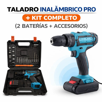 TALADRO ATORNILLADOR + KIT PROFESIONAL COMPLETO