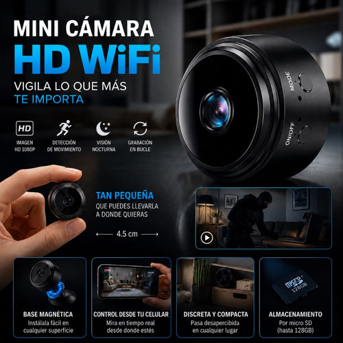 Vigila tu hogar estés donde estés!! Mini Camara Espía