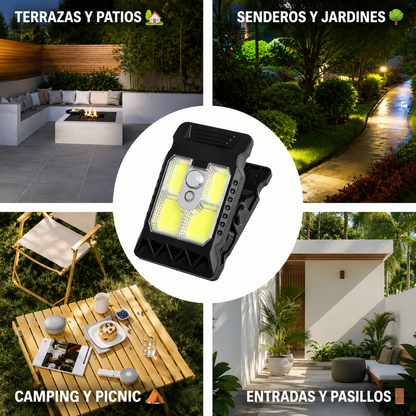 Lámpara Solar con Sensor y Clip + Envío Gratis