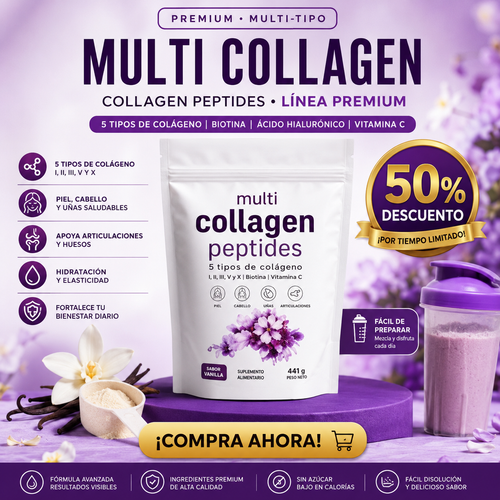 MULTI COLLAGEN PEPTIDES Rejuvenece tu piel desde el interior
